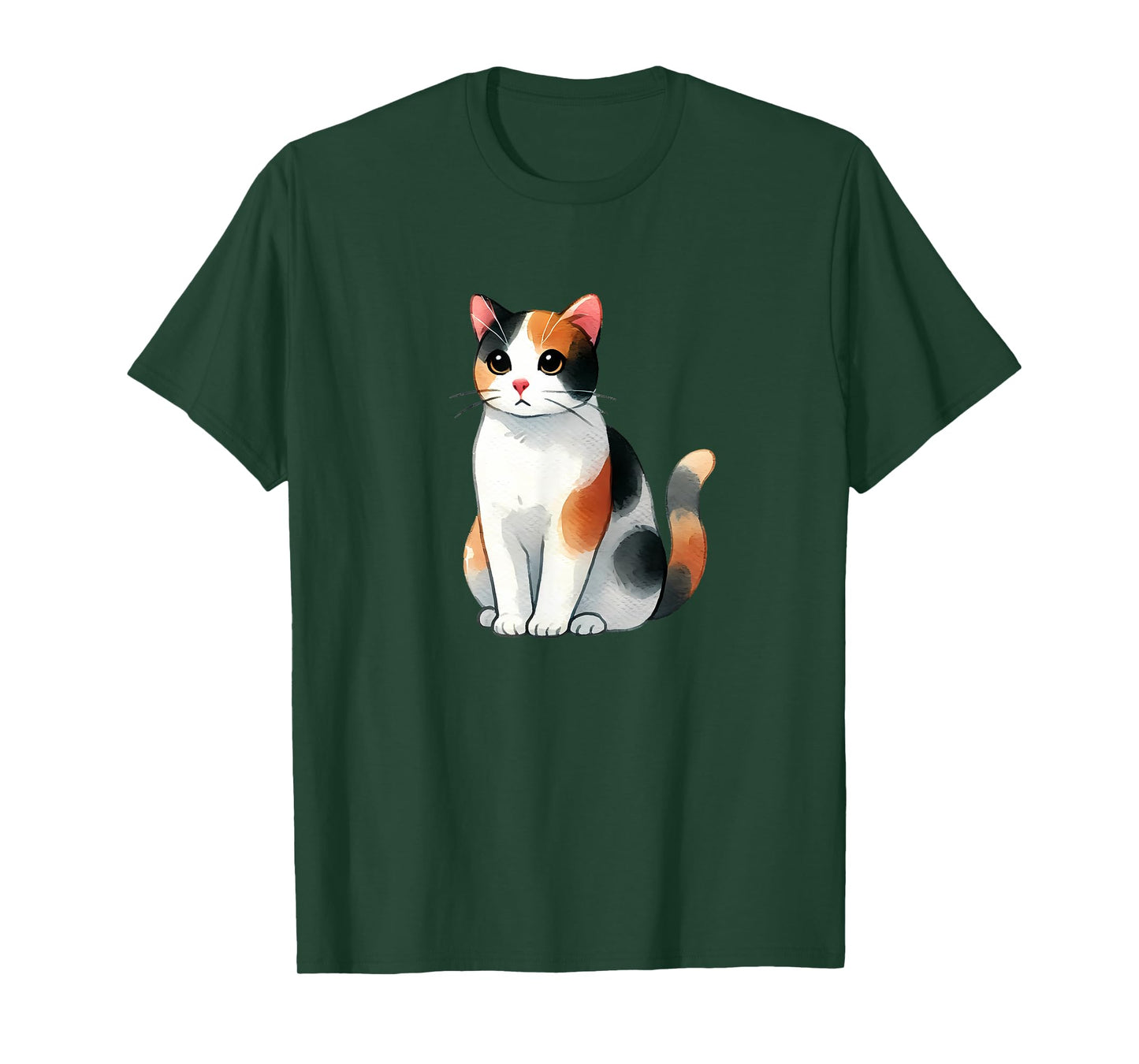 Cute Calico Cat T-Shirt for Men Women Kids