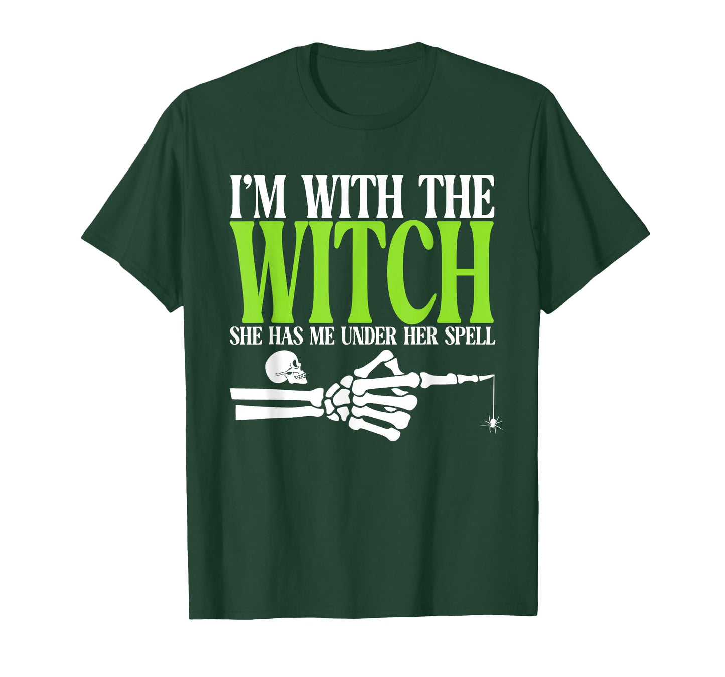 I'm with The Witch Funny Halloween Couple Costume Party T-Shirt