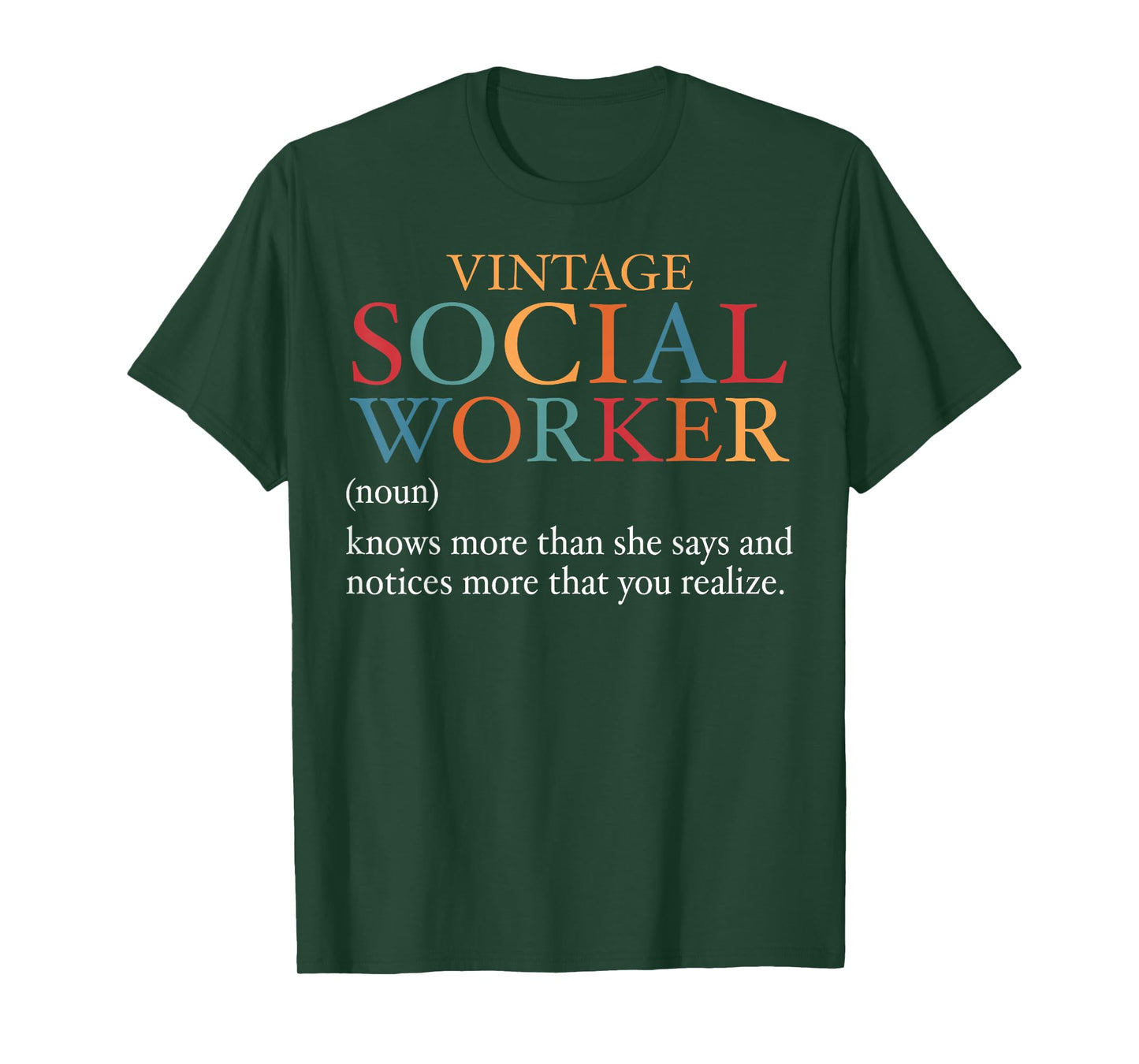 Vintage Social Worker Definition Funny Social Work T-Shirt