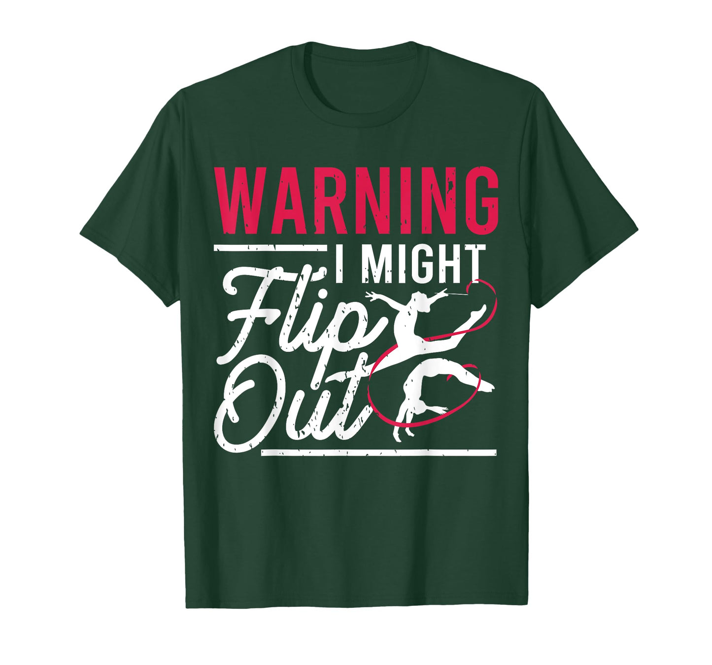 Warning I Might Flip Out Funny Gymnast Gymnastics Pun Outfit T-Shirt