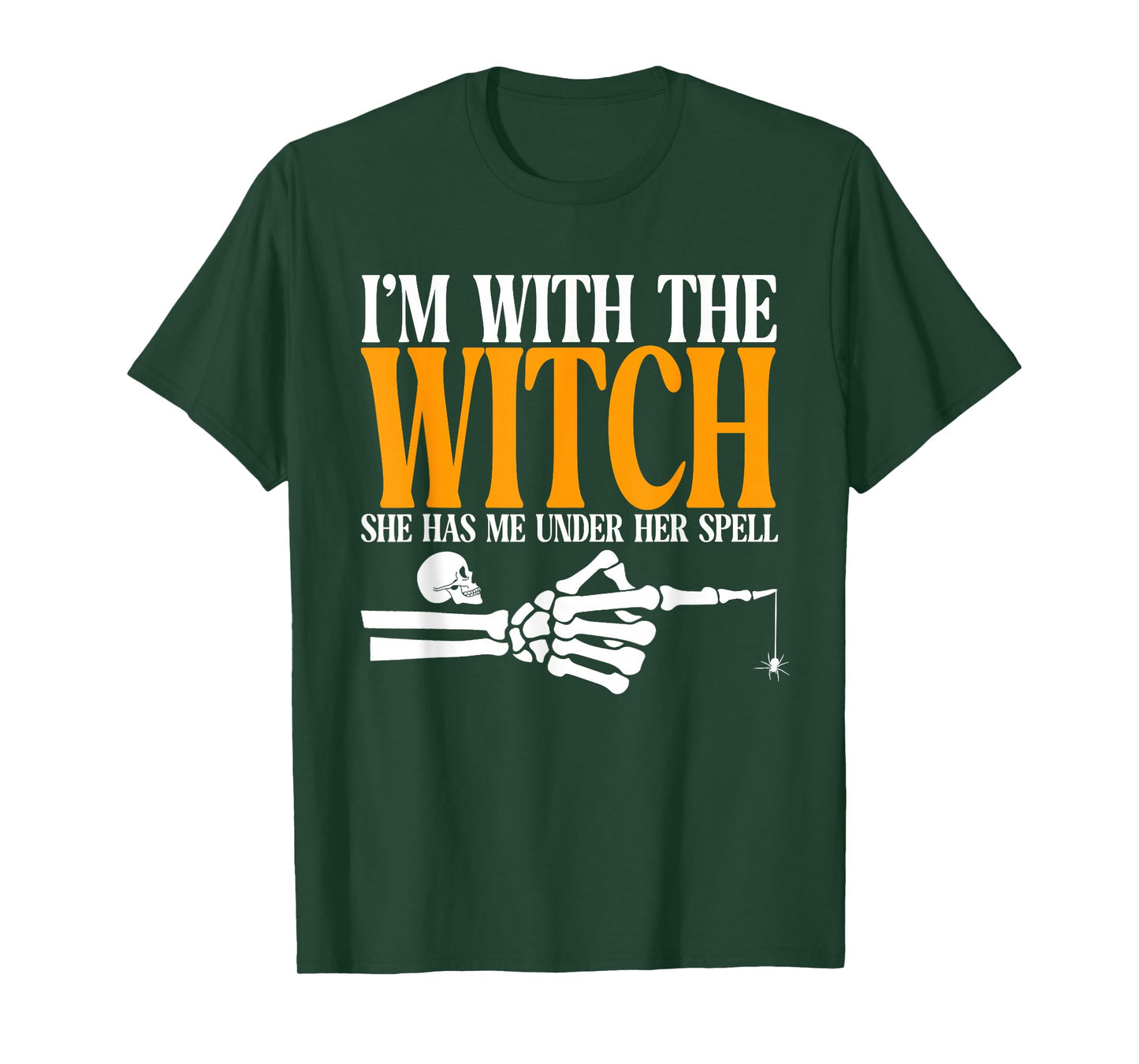 I'm with The Witch Funny Halloween Couple Costume Party T-Shirt