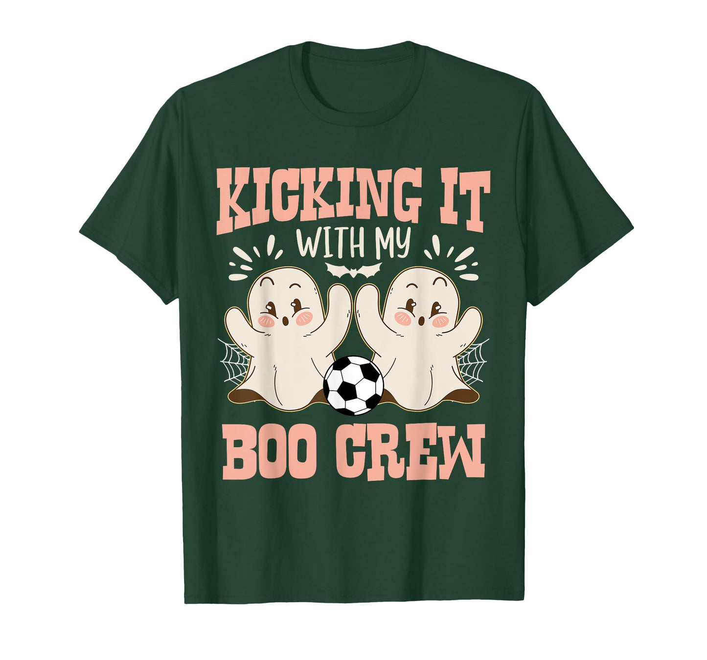 Spooky Halloween Soccer Kicking It With My Boo Crew T-Shirt