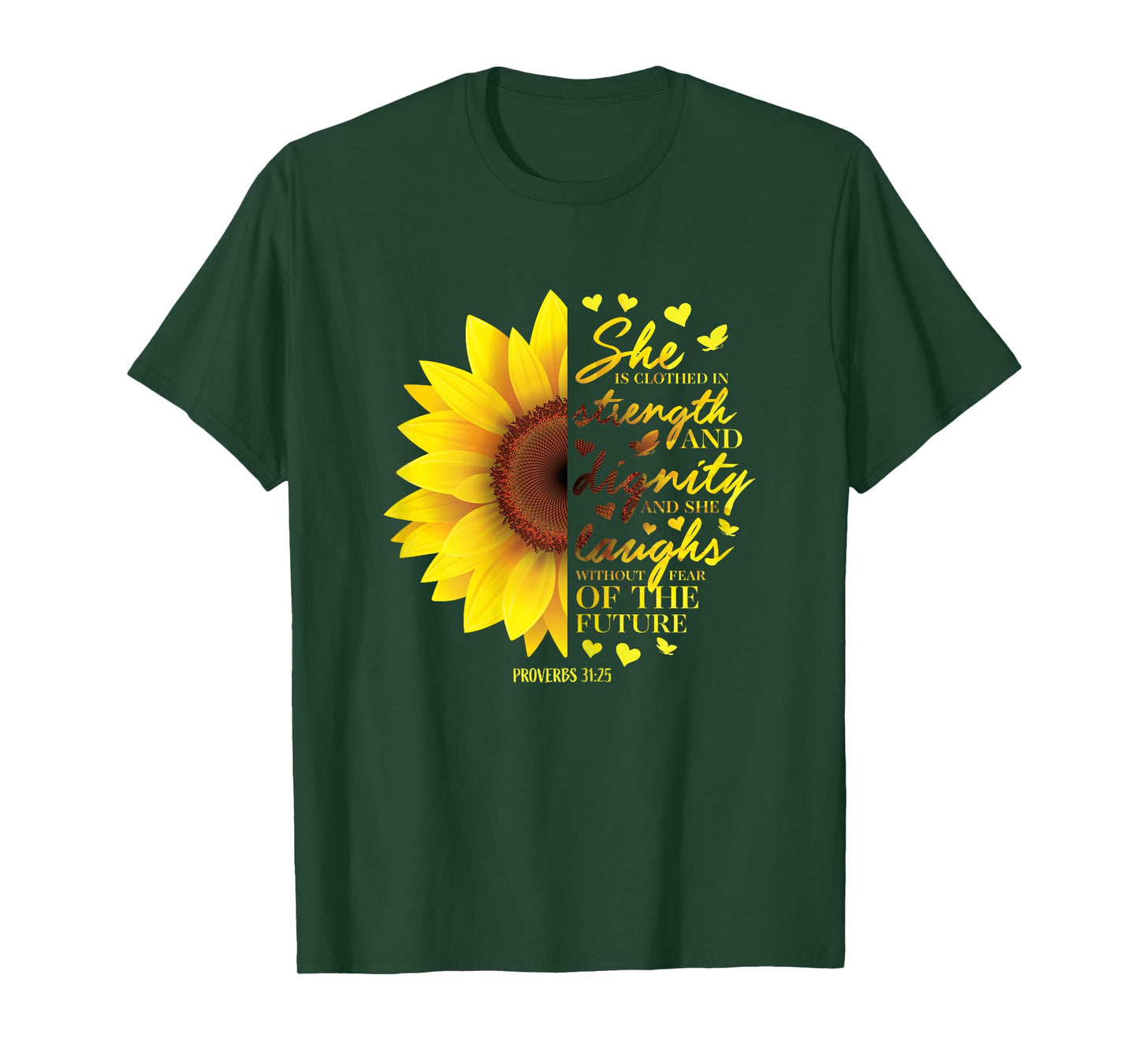 Sunflower Christian Gifts Women Proverbs 31 Bible Verses Her T-Shirt