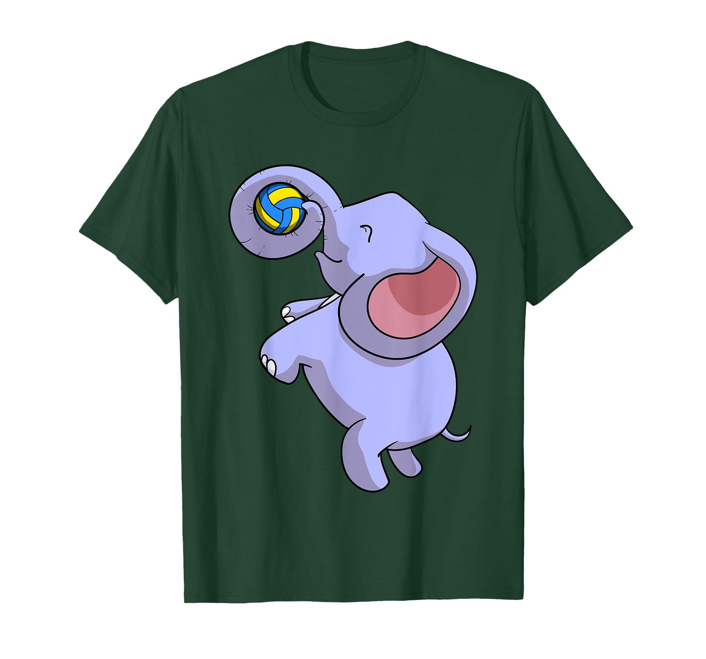 Funny Elephant Playing Volleyball Player Ball Game Outfit T-Shirt