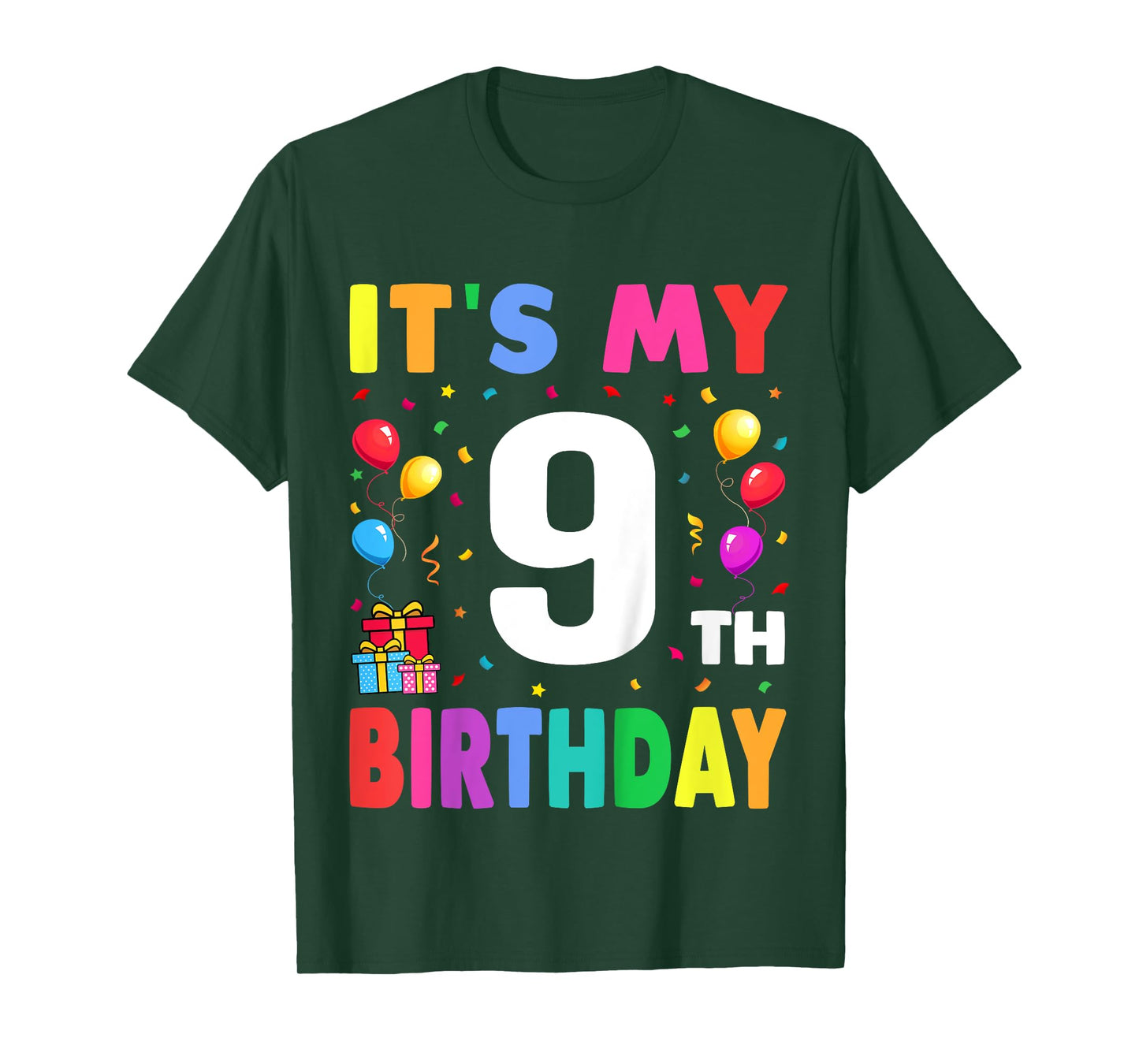 It's My 9th Birthday 9 Nine Happy Birthday Boys or Girls T-Shirt