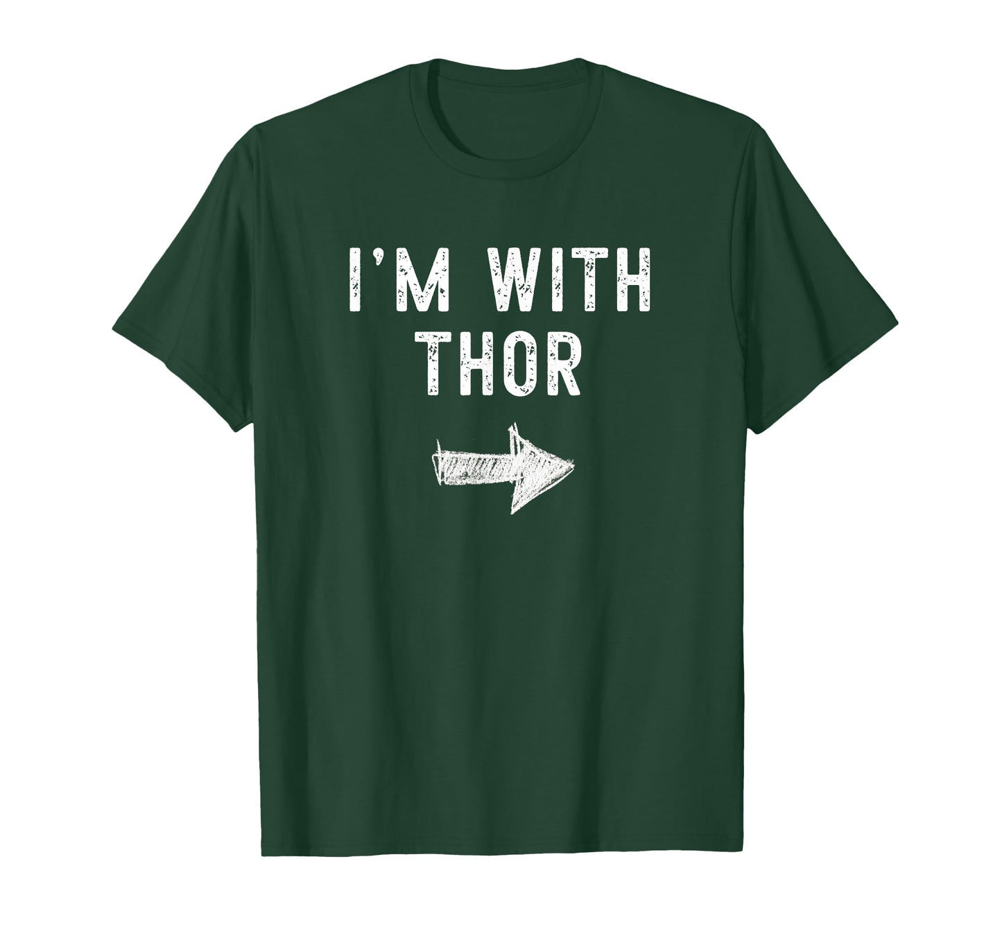 I'm With Thor Costume Halloween Matching Couple T-Shirt