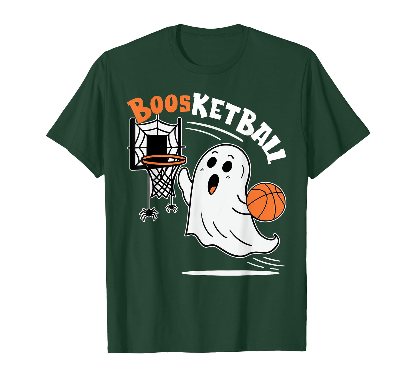 Halloween Ghost Playing Basketball Spooky Ghost Boosketball T-Shirt