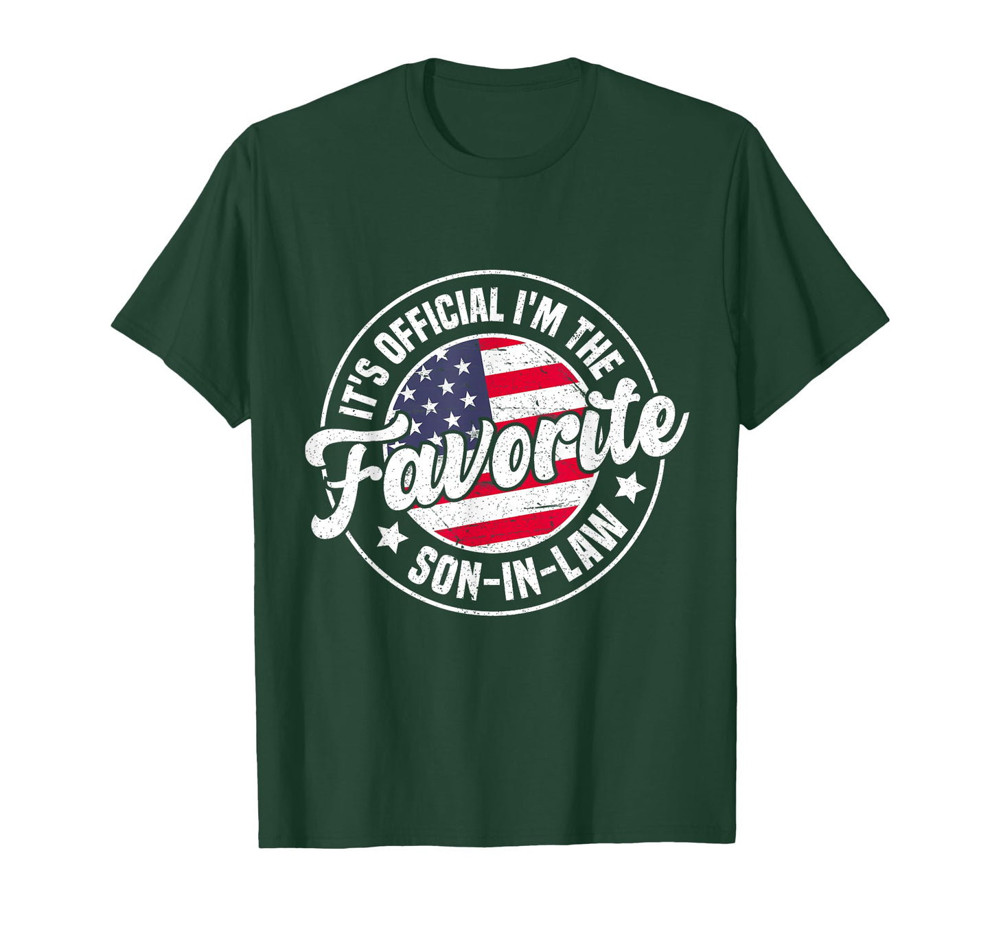 It's Official I'm The Favorite Son-In-Law Funny Vintage T-Shirt