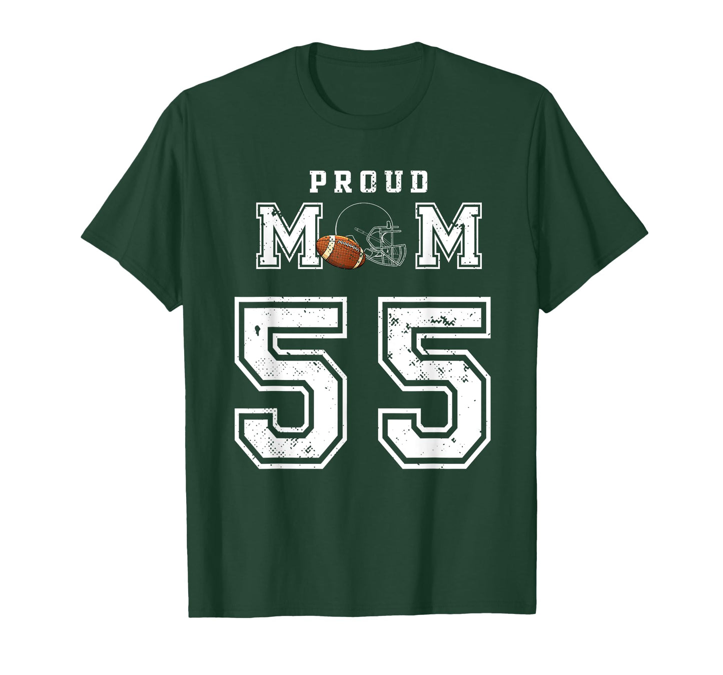 Custom Proud Football Mom Number 55 Personalized For Women T-Shirt