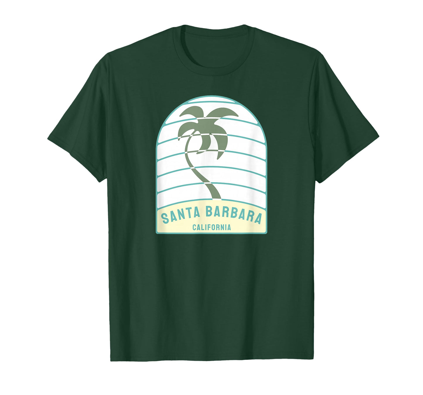 Santa Barbara Beach California Palm Tree CA Vacation T-Shirt