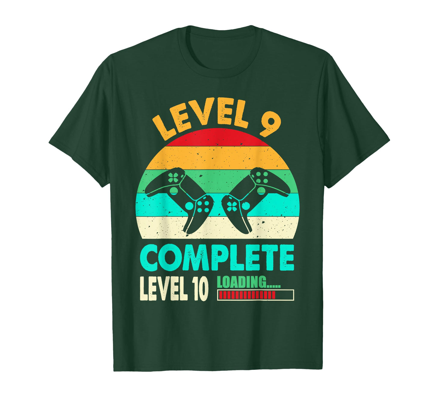 Funny Gamer 9th Wedding Anniversary Vintage Level 9 Complete T-Shirt