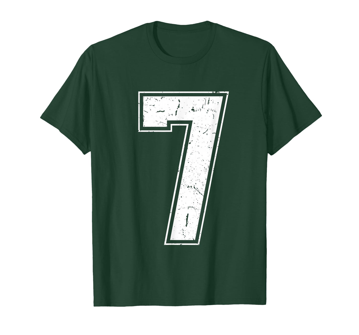 Number 7 Matching Costume 67 Meme Costume Distressed Retro T-Shirt