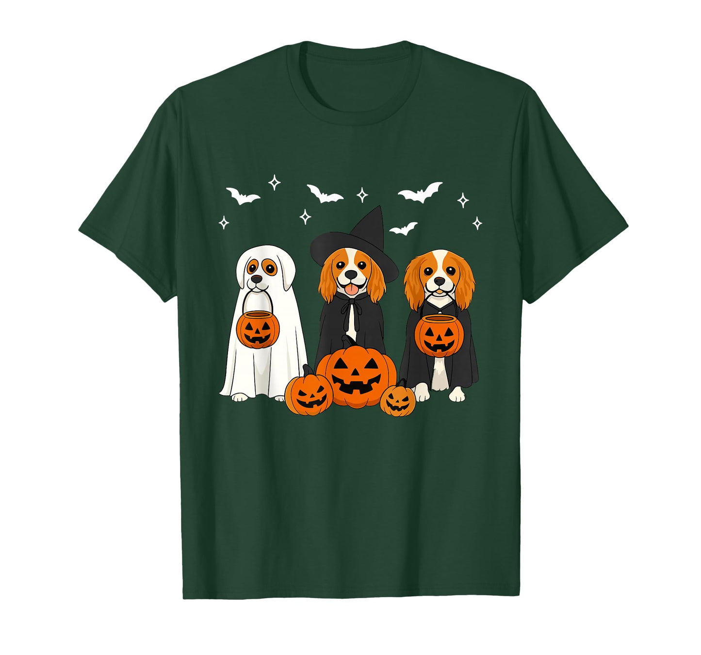 Cavalier King Charles Spaniel Halloween Cavalier Witch Lover T-Shirt