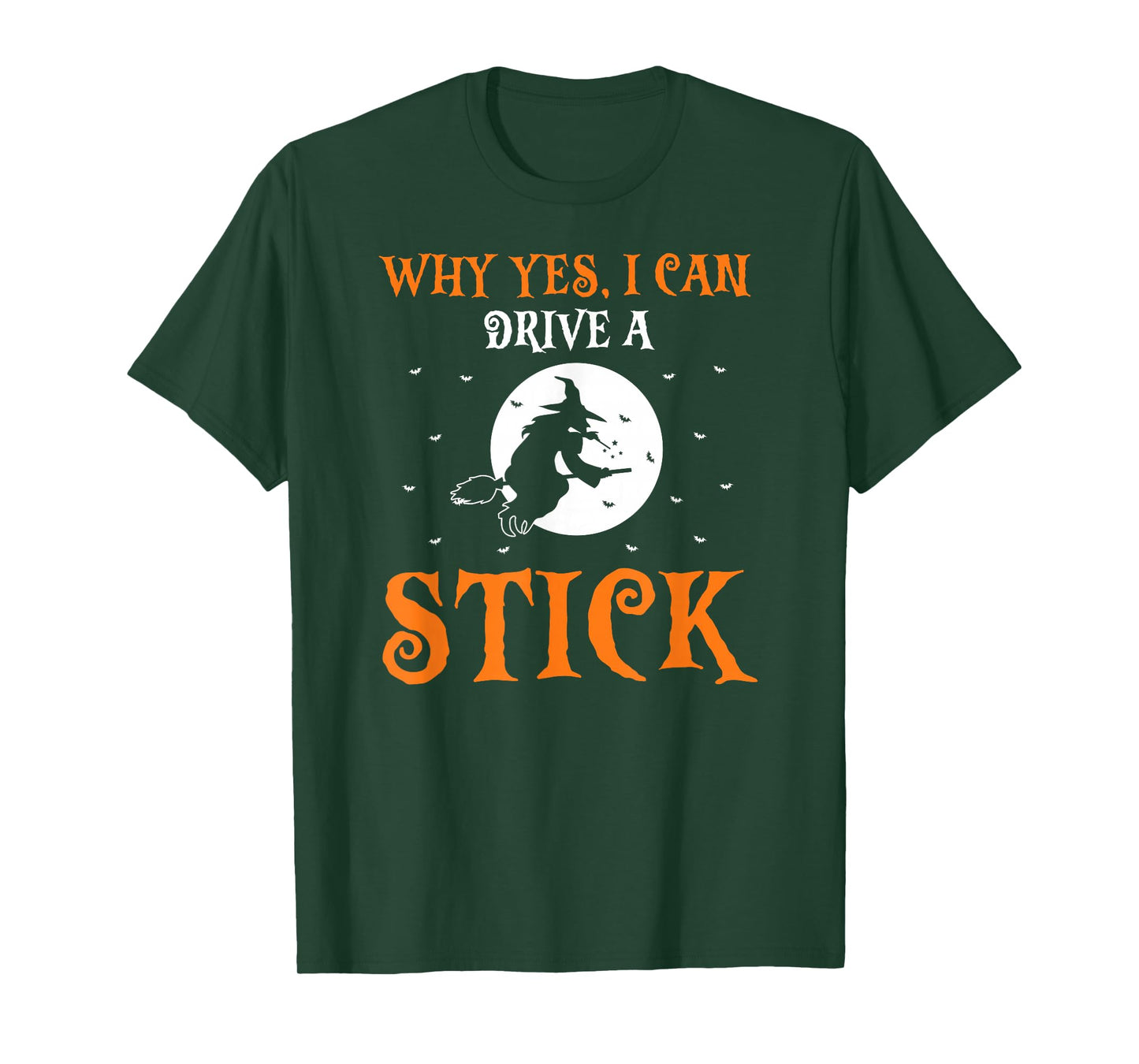 Funny Witch Flying Broom Halloween Stick Humor T-Shirt