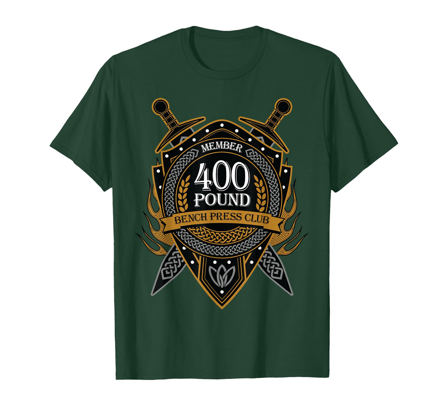 400 Pound Bench Press Club Member Celtic Shield Men Women T-Shirt