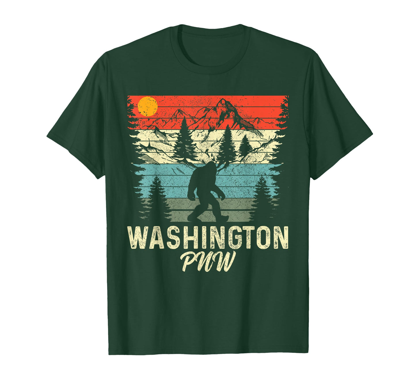 Washington PNW Bigfoot Vintage Pacific Northwest T-Shirt