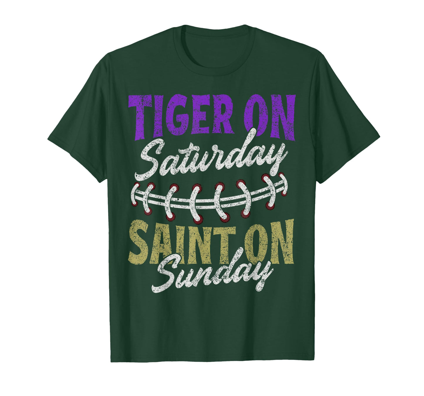 Tiger on Saturday Saint on Sunday Vintage T-Shirt