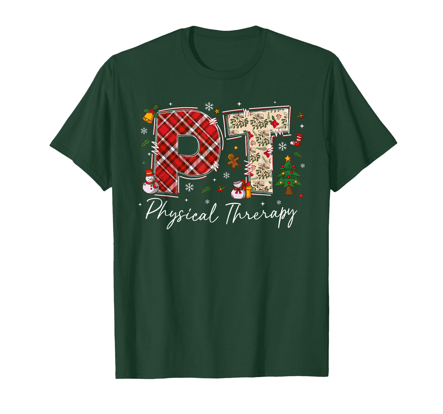 Retro Physical Therapy PTA DPT PT Santa Christmas PT Squad T-Shirt