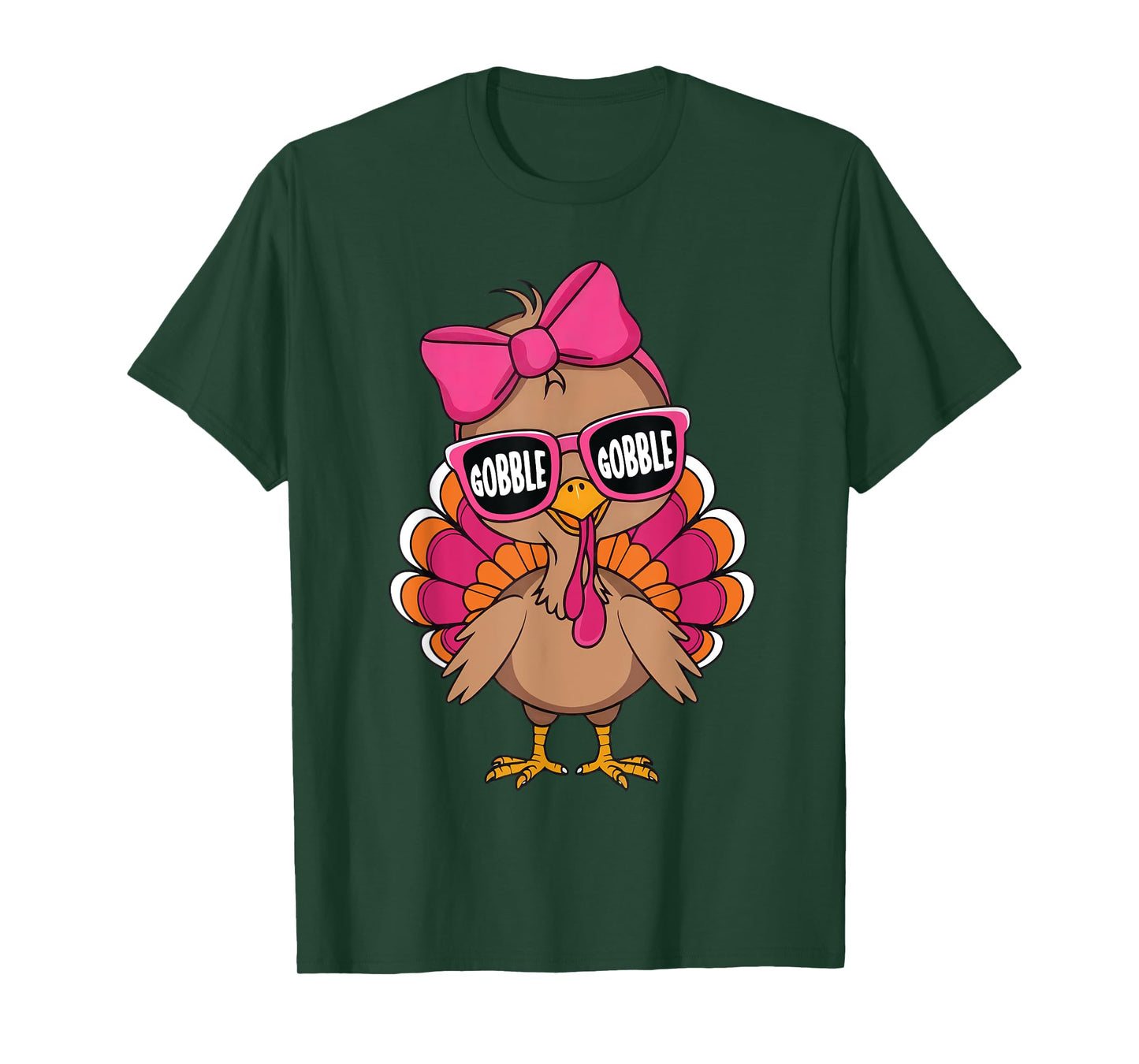 Gobble Turkey Day Happy Thanksgiving Toddlers Girls Kids T-Shirt