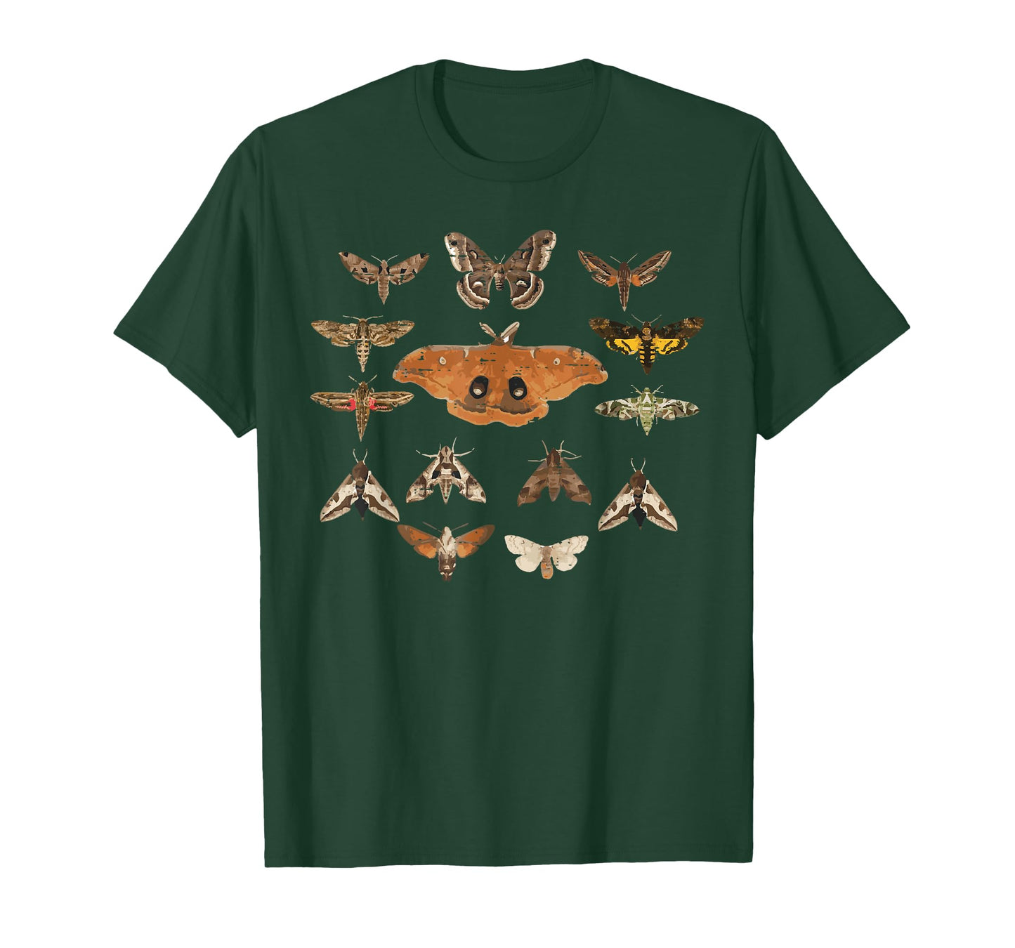 Moth Kinds Retro Lepidoptera Insect Entomology Men Women Kid T-Shirt