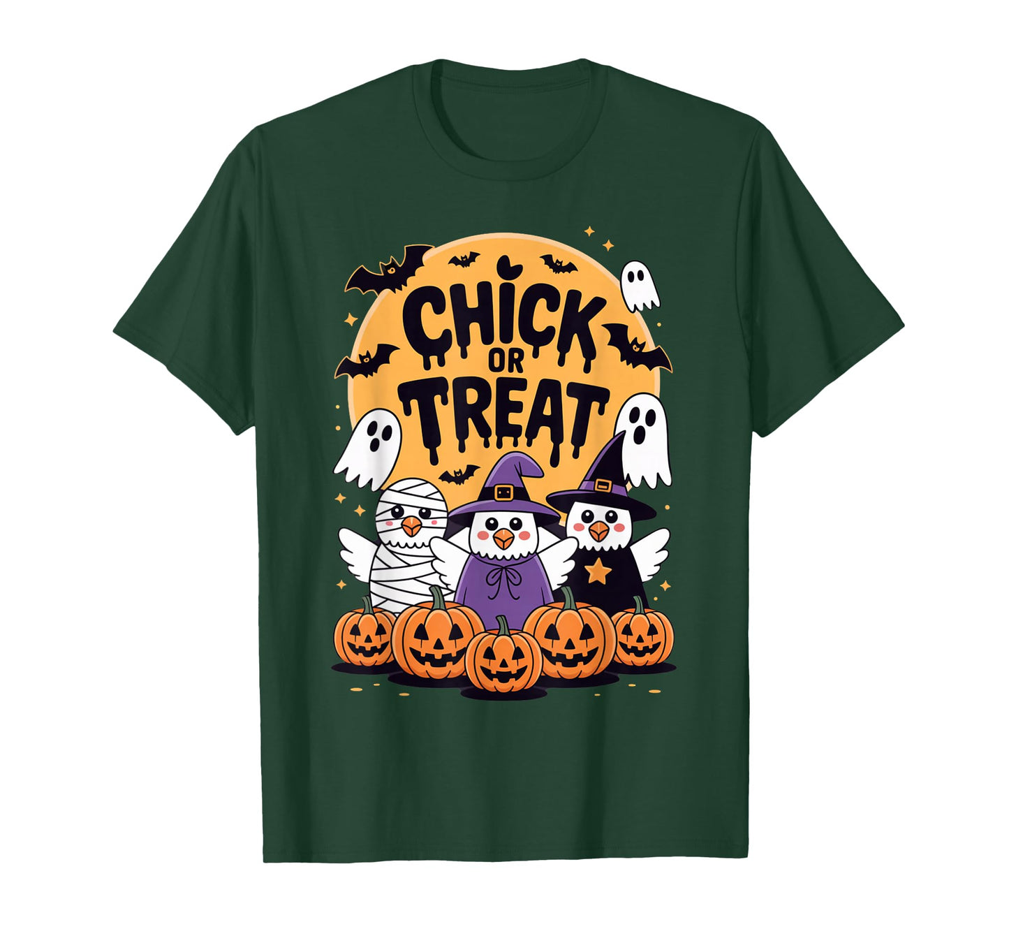 Funny Design Chicken Chick or Treat Halloween Costume Party T-Shirt