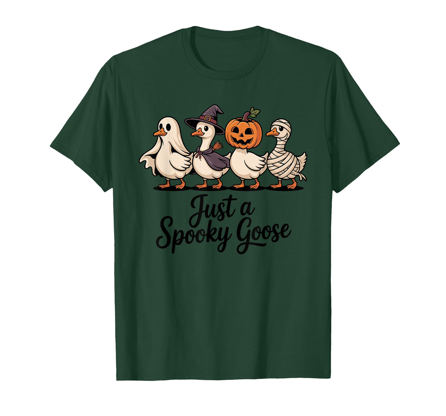 Goose Costume Witch Mummy Halloween Just a Spooky Goose T-Shirt