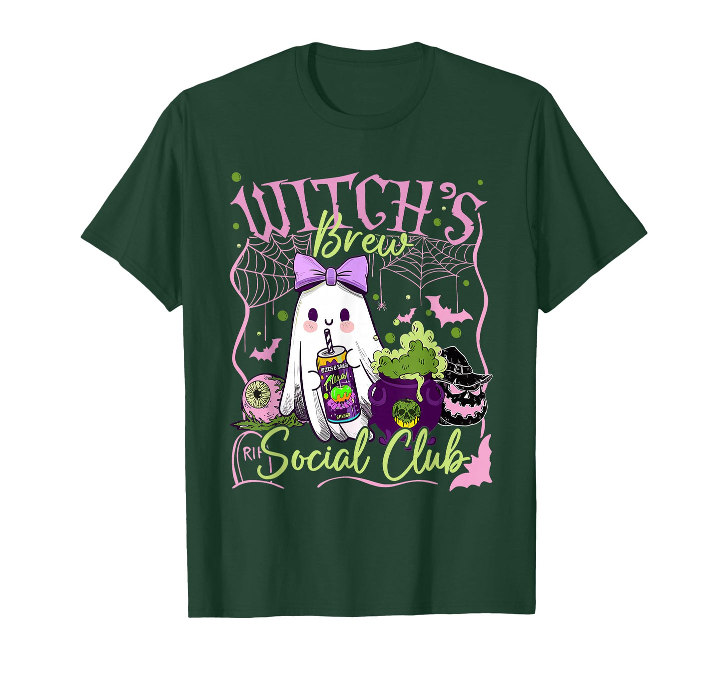 Witch’s Brew Social Club Halloween Ghost Drink Soda Can T-Shirt