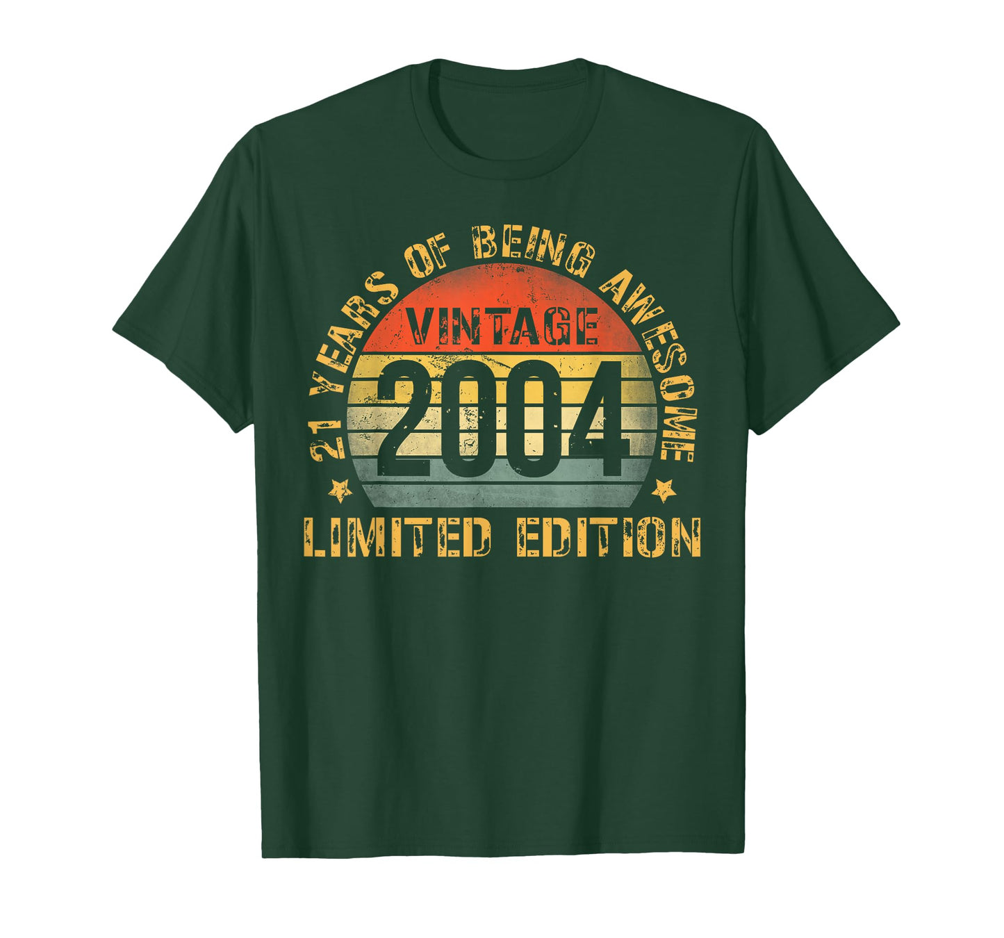 21 Year Old BDay Decorations Men Boy 21yr 2004 21st Birthday T-Shirt