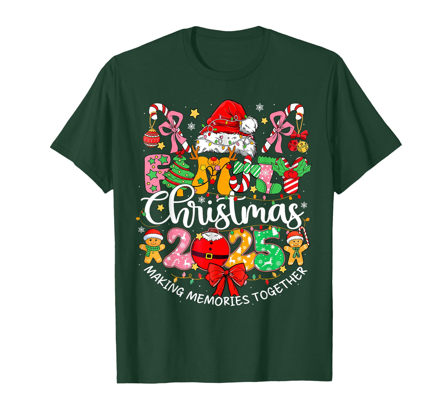 Family Matching Christmas 2025 Making Memories Together T-Shirt