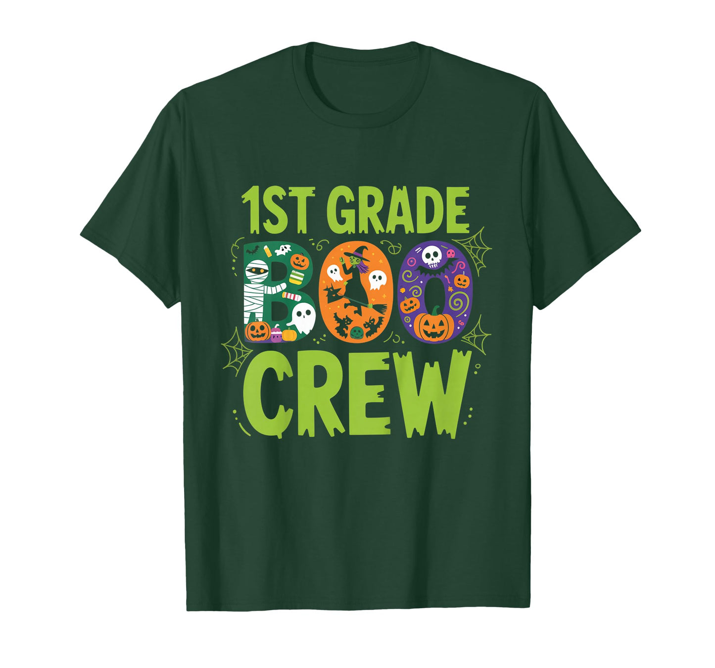 1st Grade Boo Crew Halloween Outfit for School Teachers Kids T-Shirt