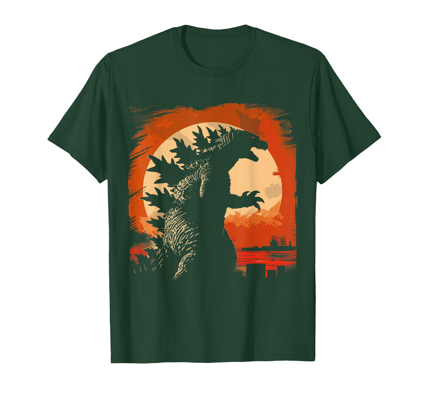 Retro Vintage Japanese Art Legendary Rare Kaiju T-Shirt, Unisex-Adults, Unisex-Kids, Black, Small, Short Sleeve, T-Shirt