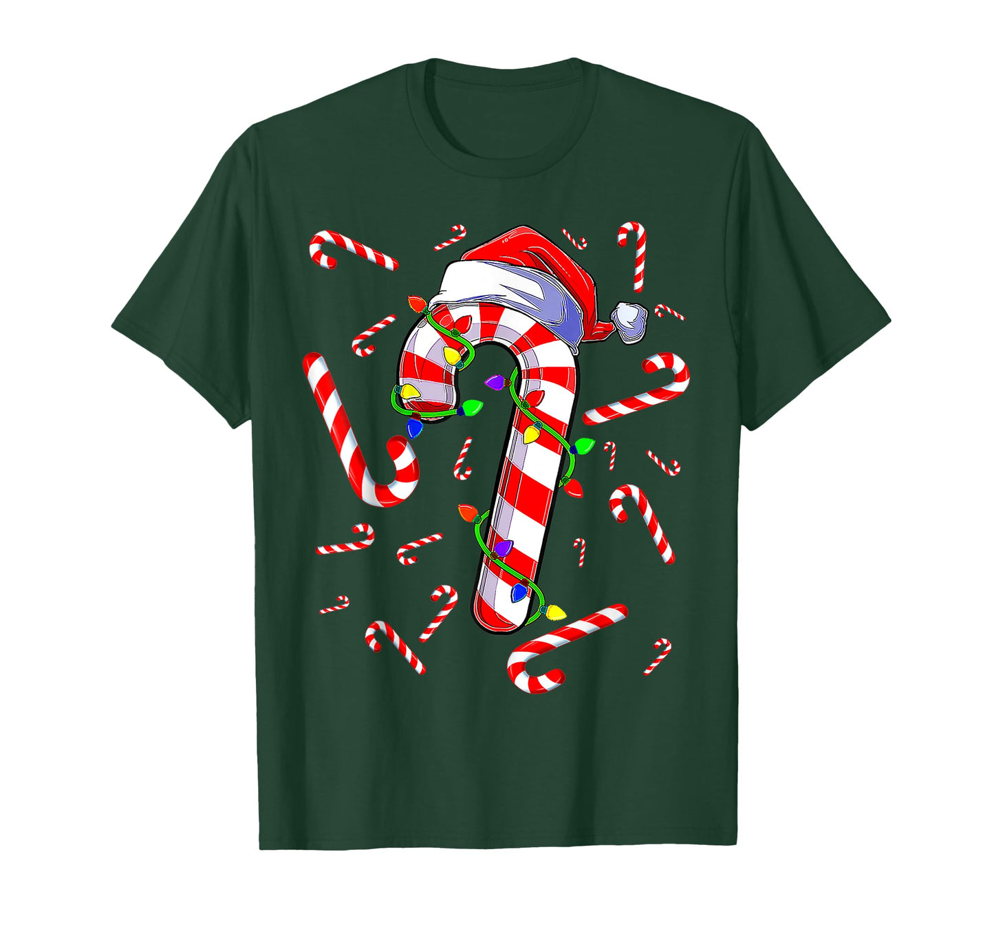 Candy Cane Merry And Bright Red And White Candy Costume T-Shirt