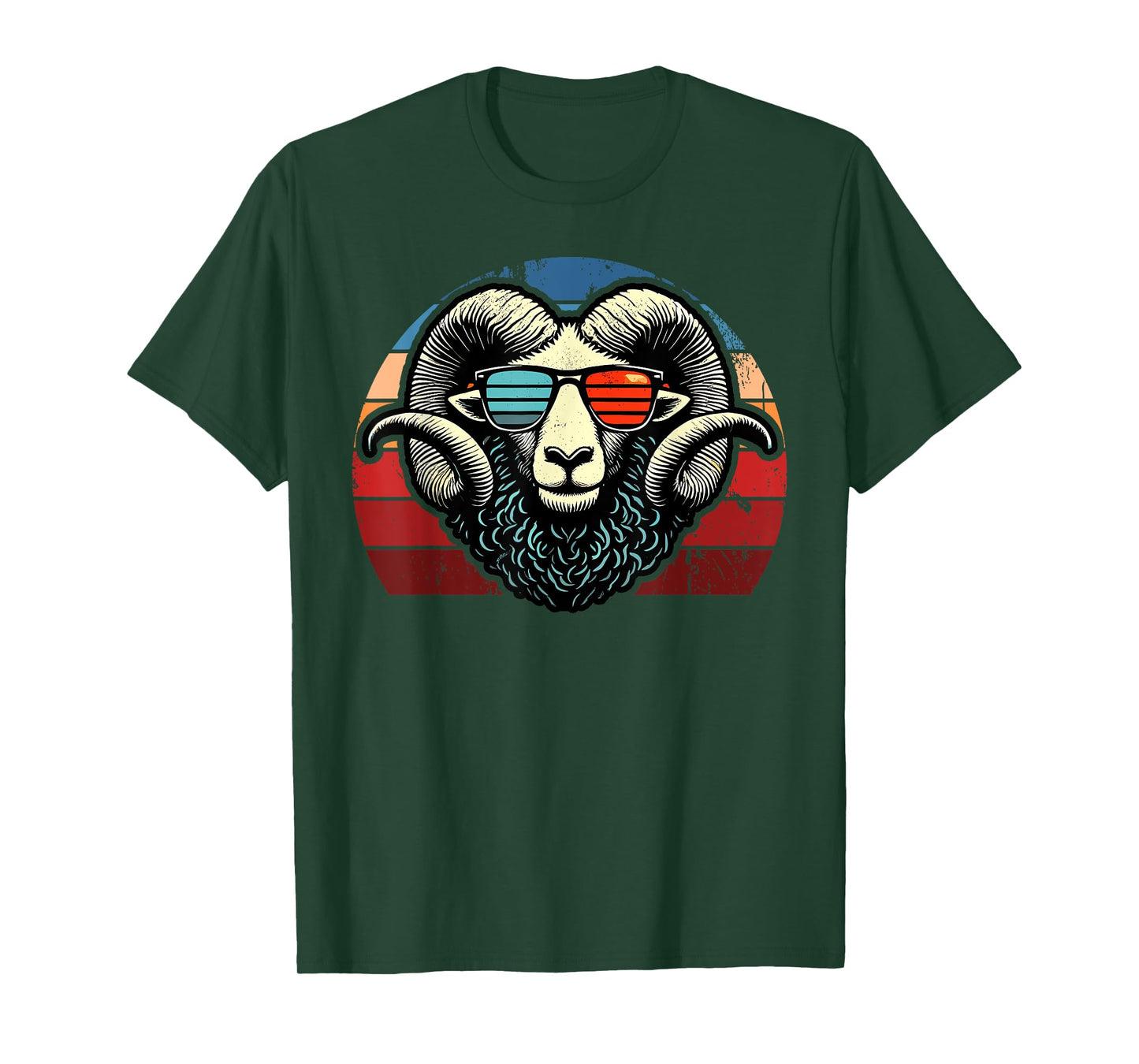 Retro Ram in Sunglasses Men Women Kids Novelty Funny Ram T-Shirt