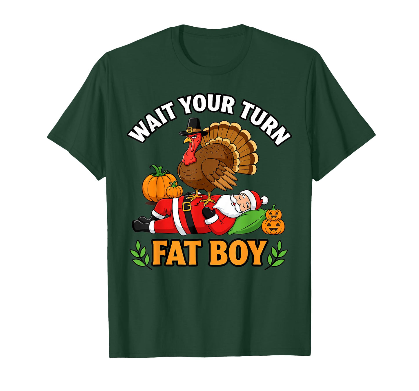 Thanksgiving Turkey Funny Santa Christmas Cartoon T-Shirt