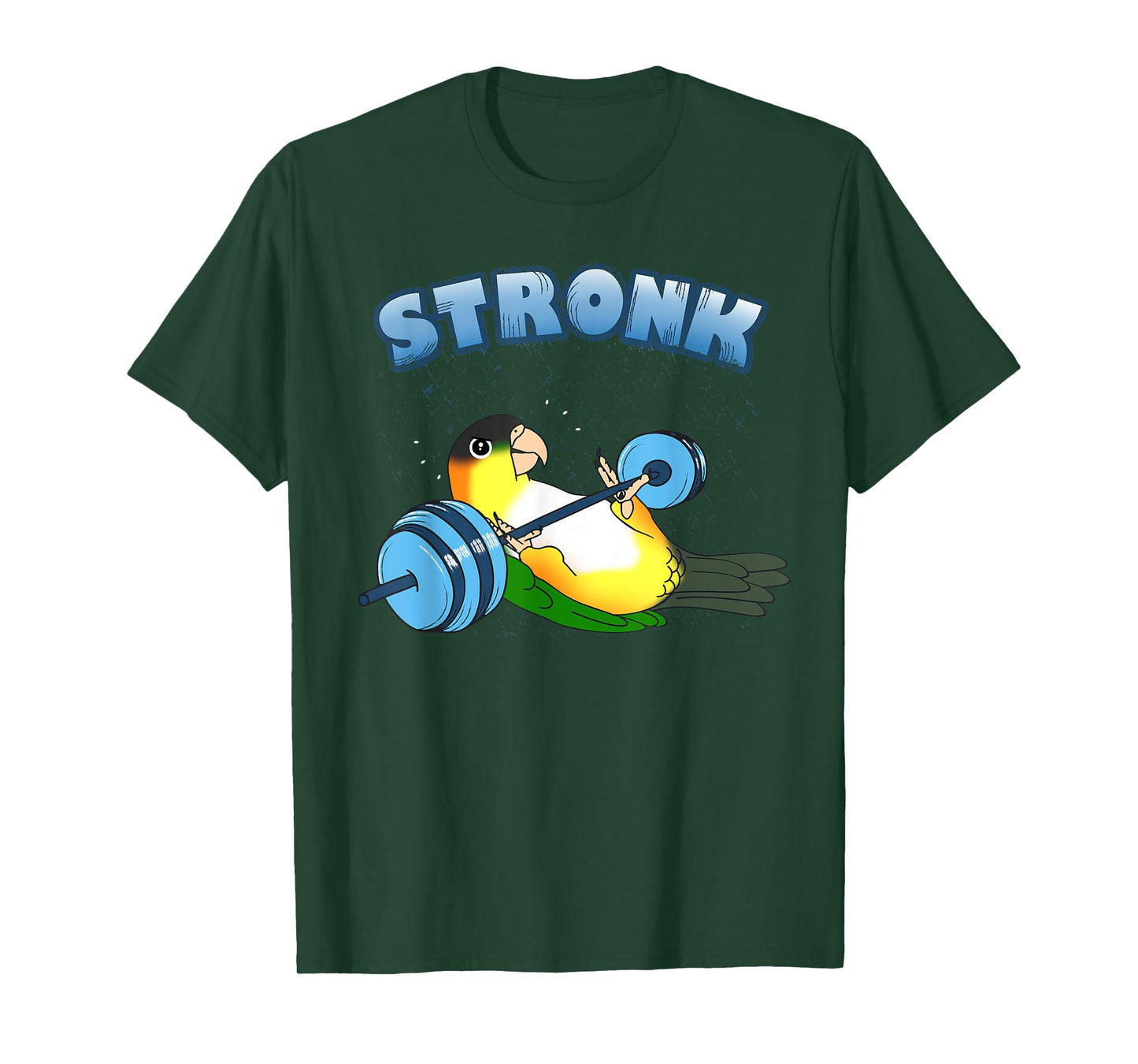 Stronk Parrot Gym workout Black headed Caique Birb memes T-Shirt