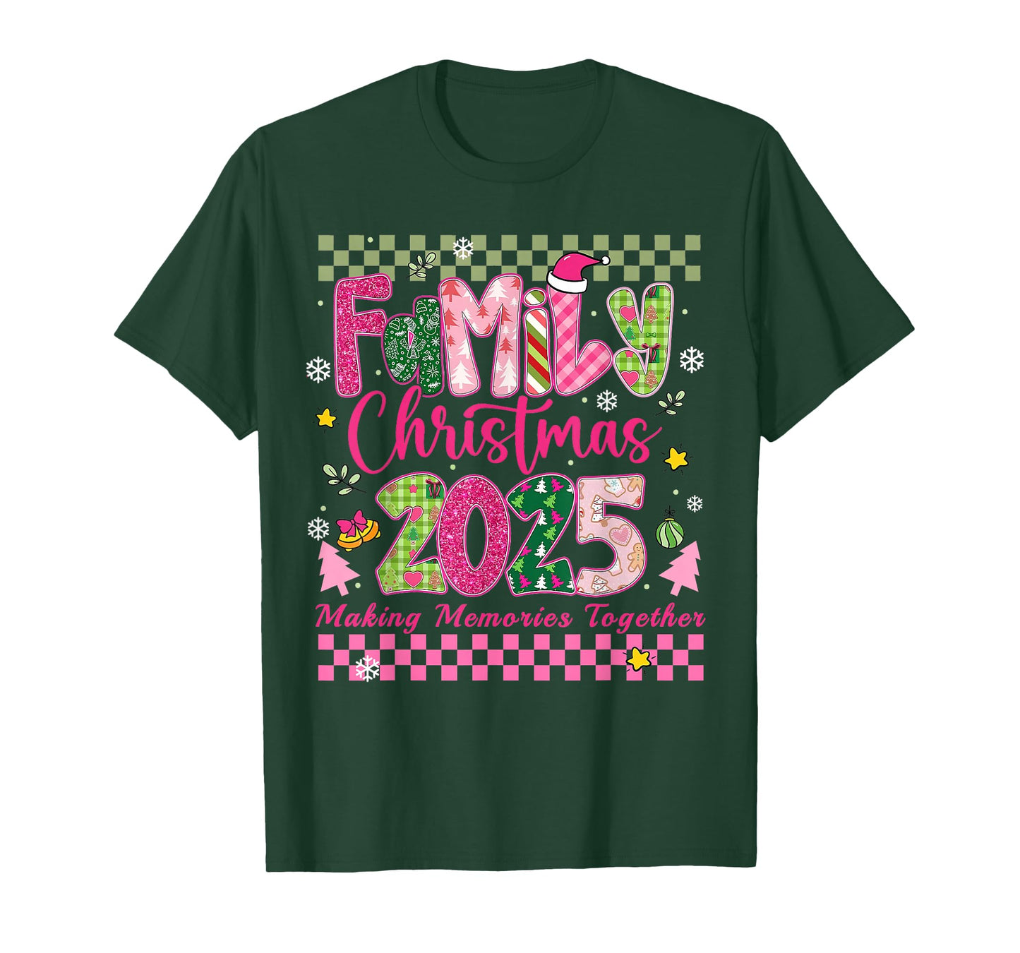 Family Christmas 2025 Matching Outfit Squad Santa Preppy T-Shirt