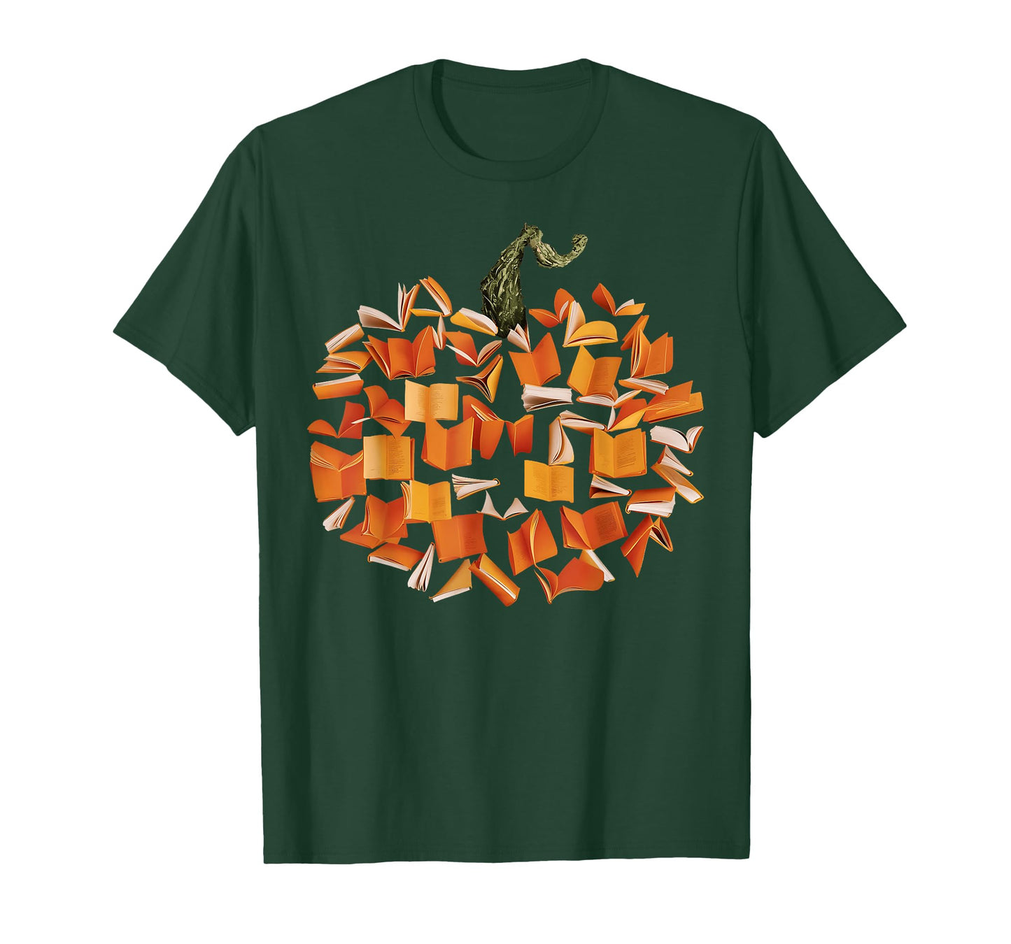 Vintage Book Pumpkin Autumn Fall Librarians Bookworm Teacher T-Shirt