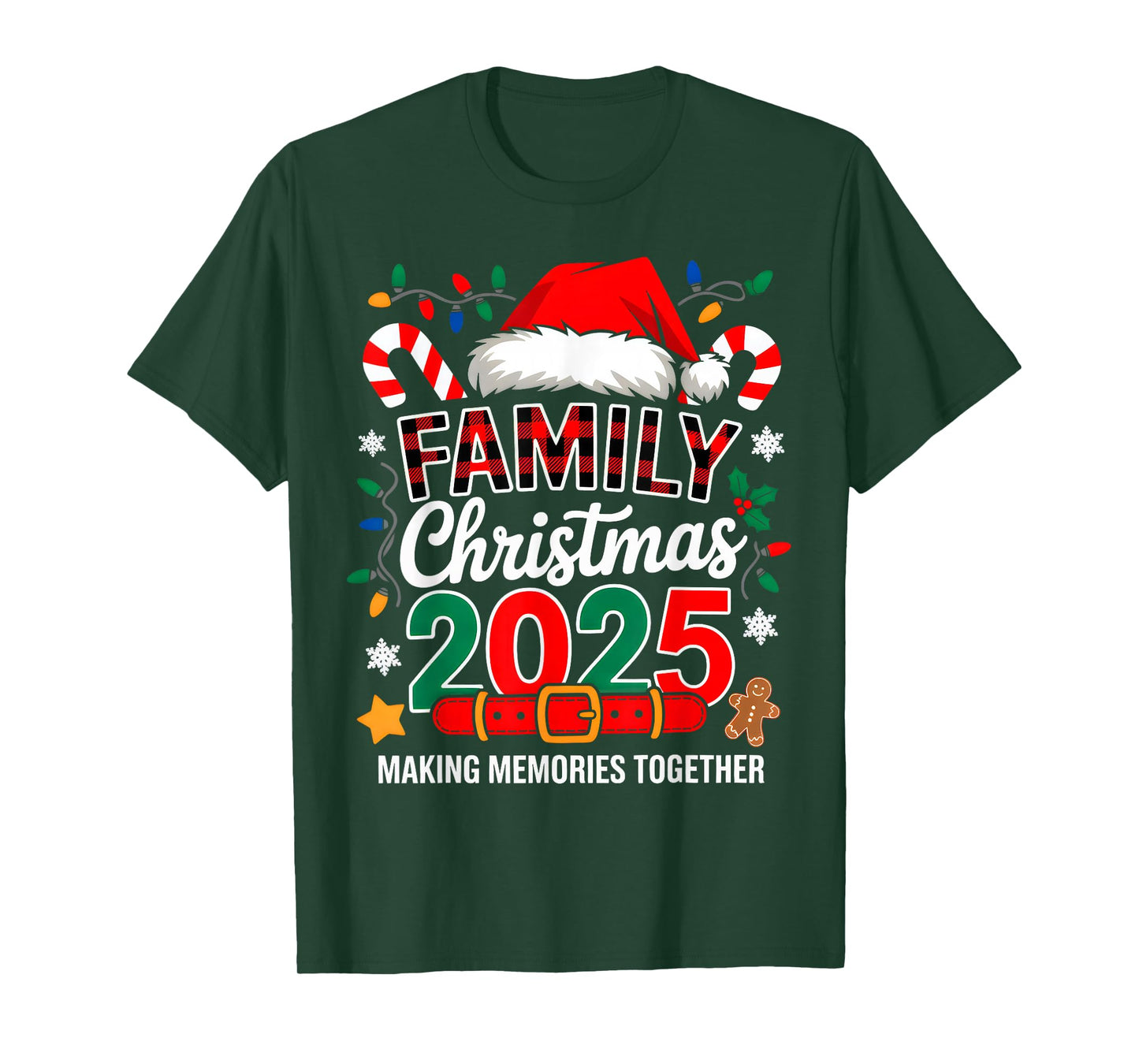 Family Christmas 2025 Matching Squad Santa Elf Funny Xmas T-Shirt