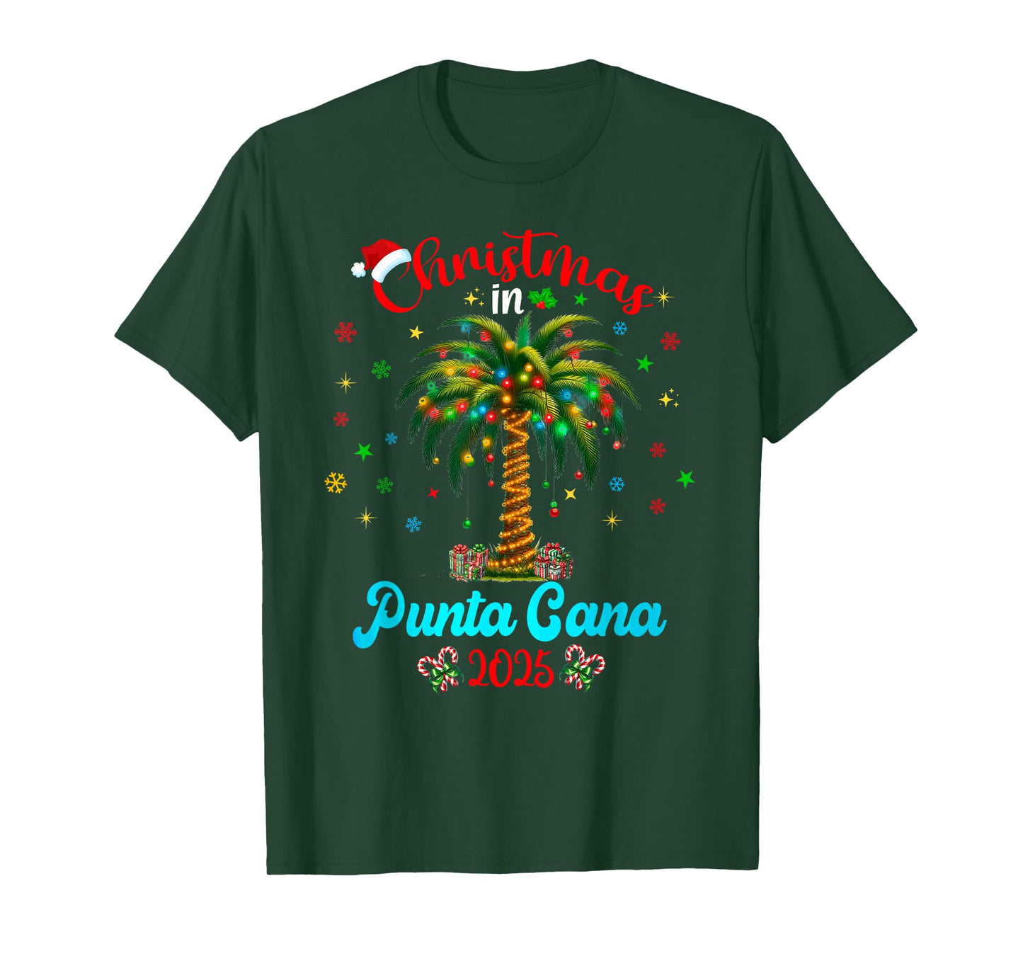 Punta Cana Christmas Trip Family Reunion Tropical Xmas T-Shirt