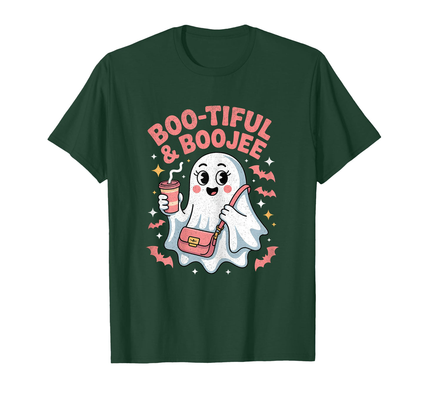 Funny Cute Boo Spooky Season Vintage Halloween Women T-Shirt