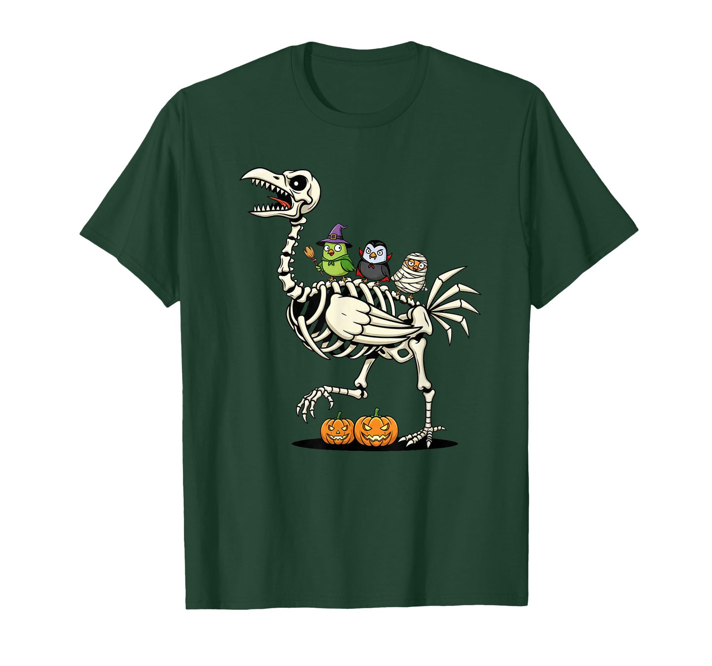 Chicken Skeleton Mummy Witch Halloween Kids Mens Womens T-Shirt