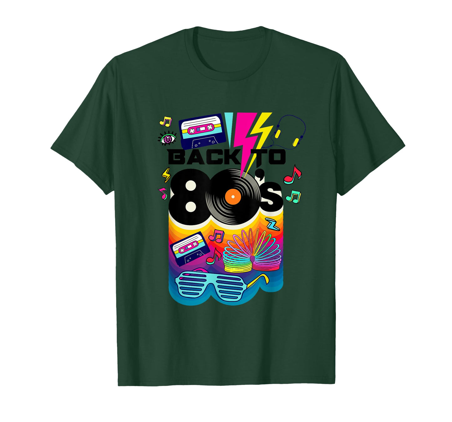 Vintage Retro Back To 80's Tees I Love 80's Graphic Design T-Shirt