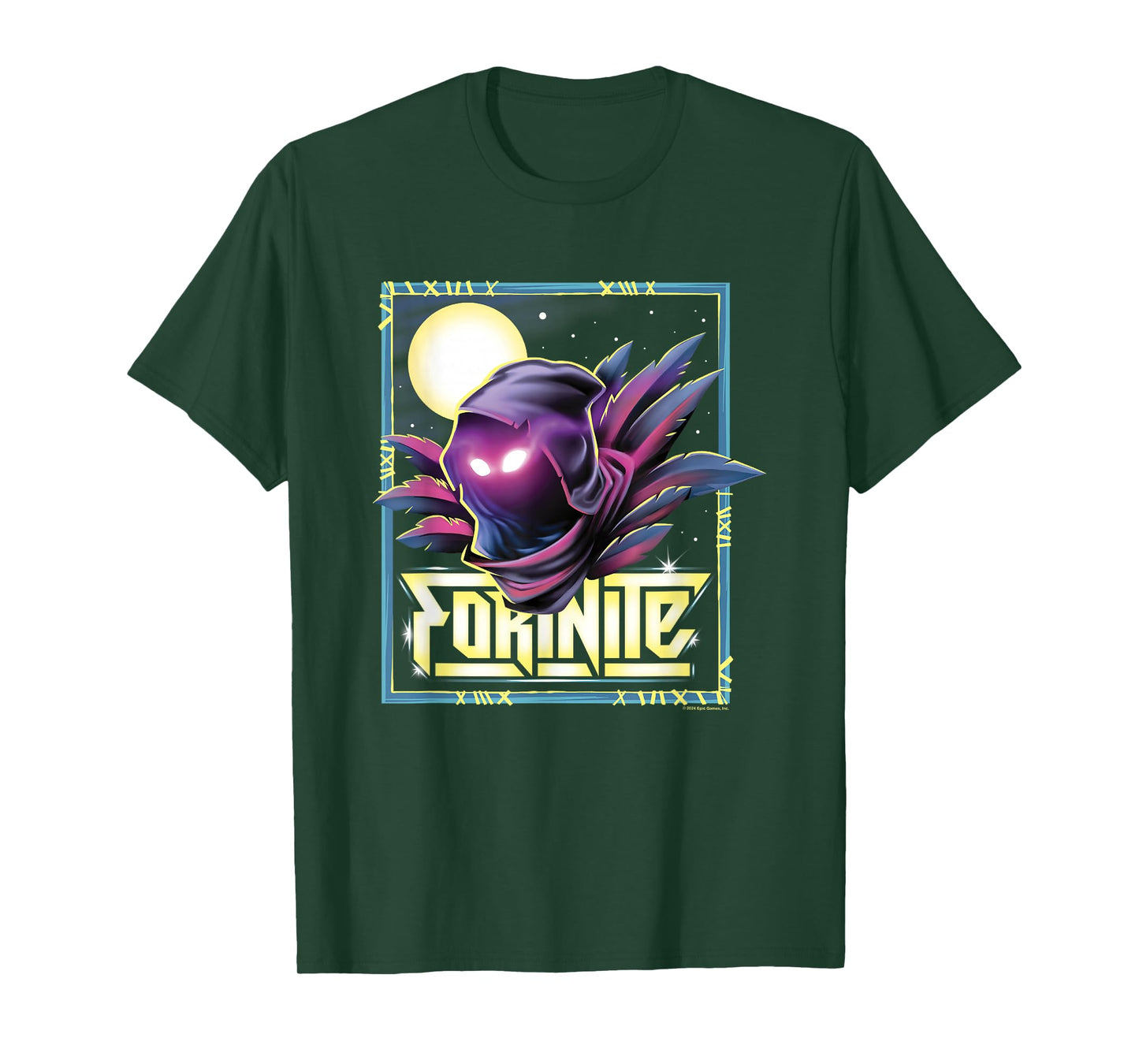 Fortnite Raven Icon Shadow Silhouette Big Chest Poster T-Shirt