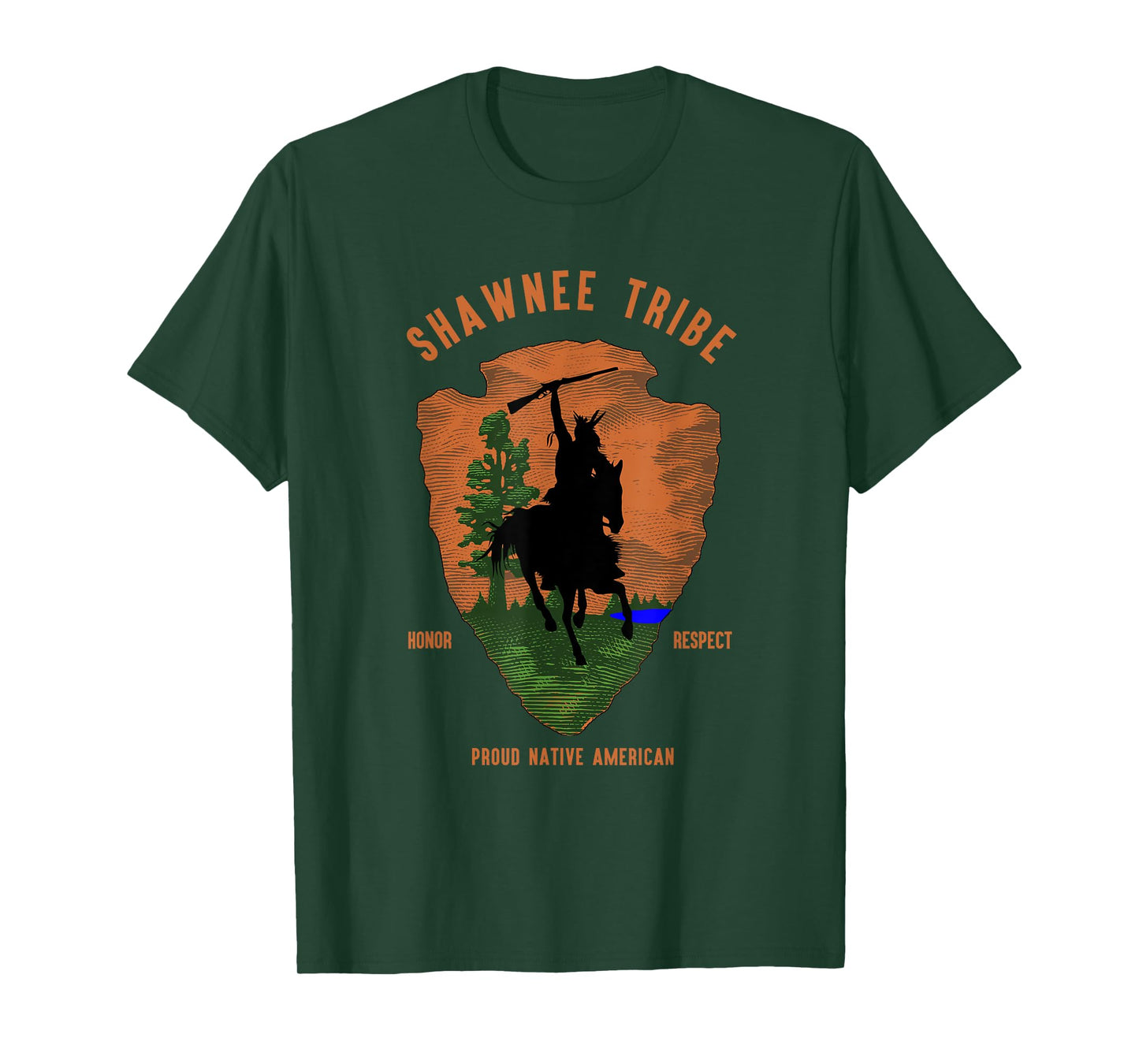 Shawnee Tribe Native American Honor Respect Vintage Arrow T-Shirt