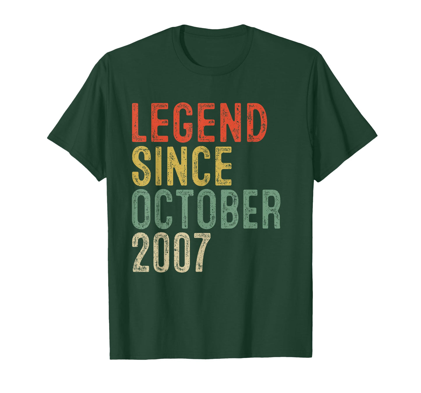Legend Since October 2007 18th Birthday Gifts 18 Year Old T-Shirt