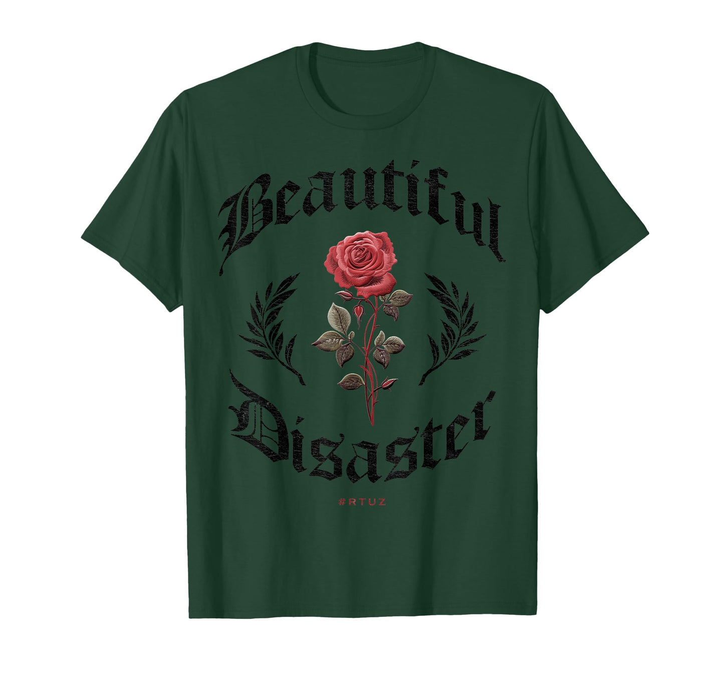 Hip Hop Y2K Vintage Hipster Edgy Urban Streetwear Rose T-Shirt