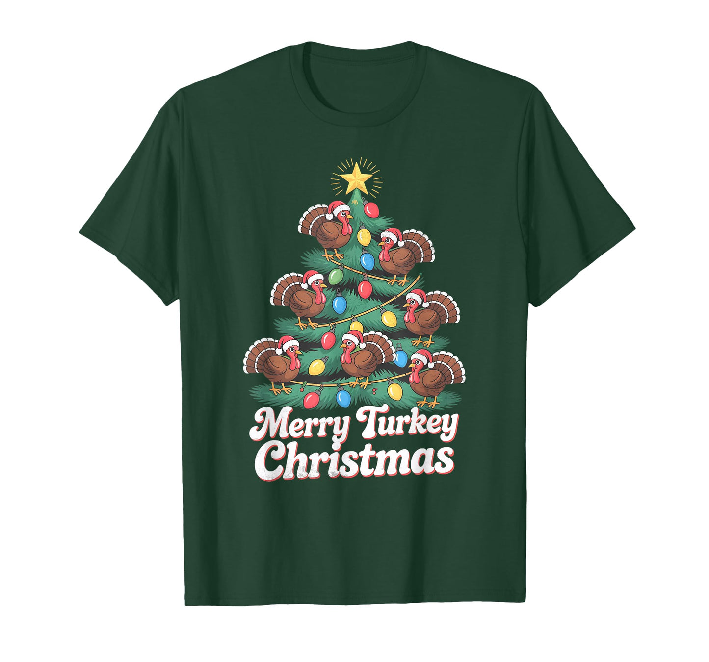 Turkey Christmas Tree T-Shirt