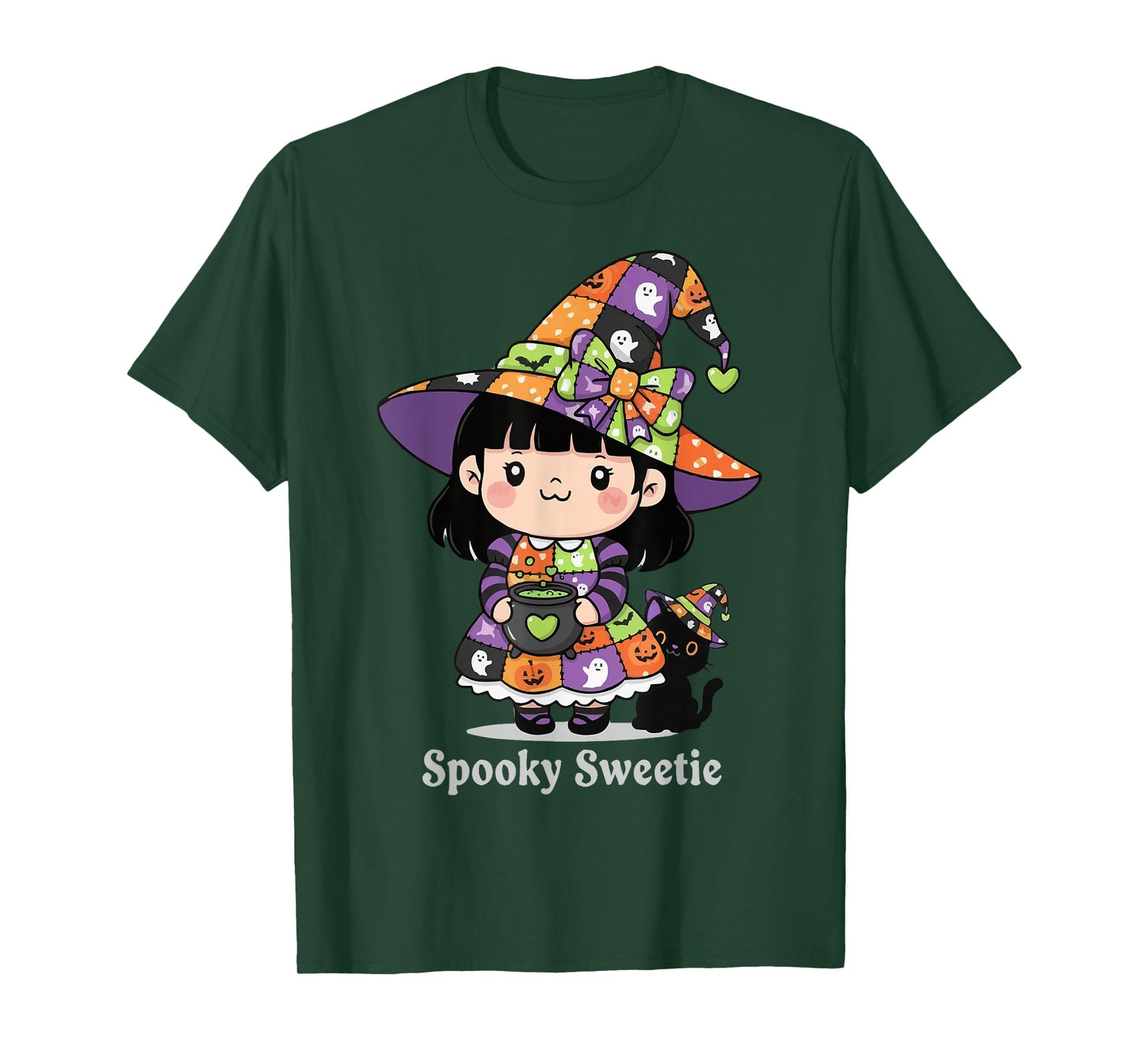 Spooky Sweetie Halloween Patchwork Magic T-Shirt