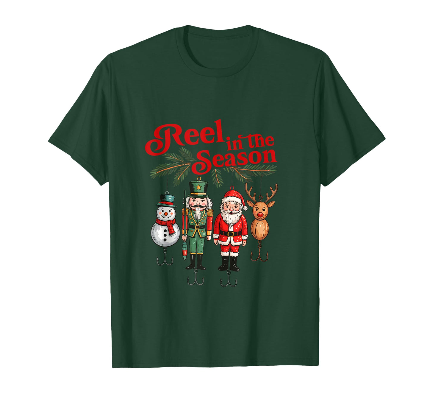 Reel in The Season Christmas Fishing Tank Top