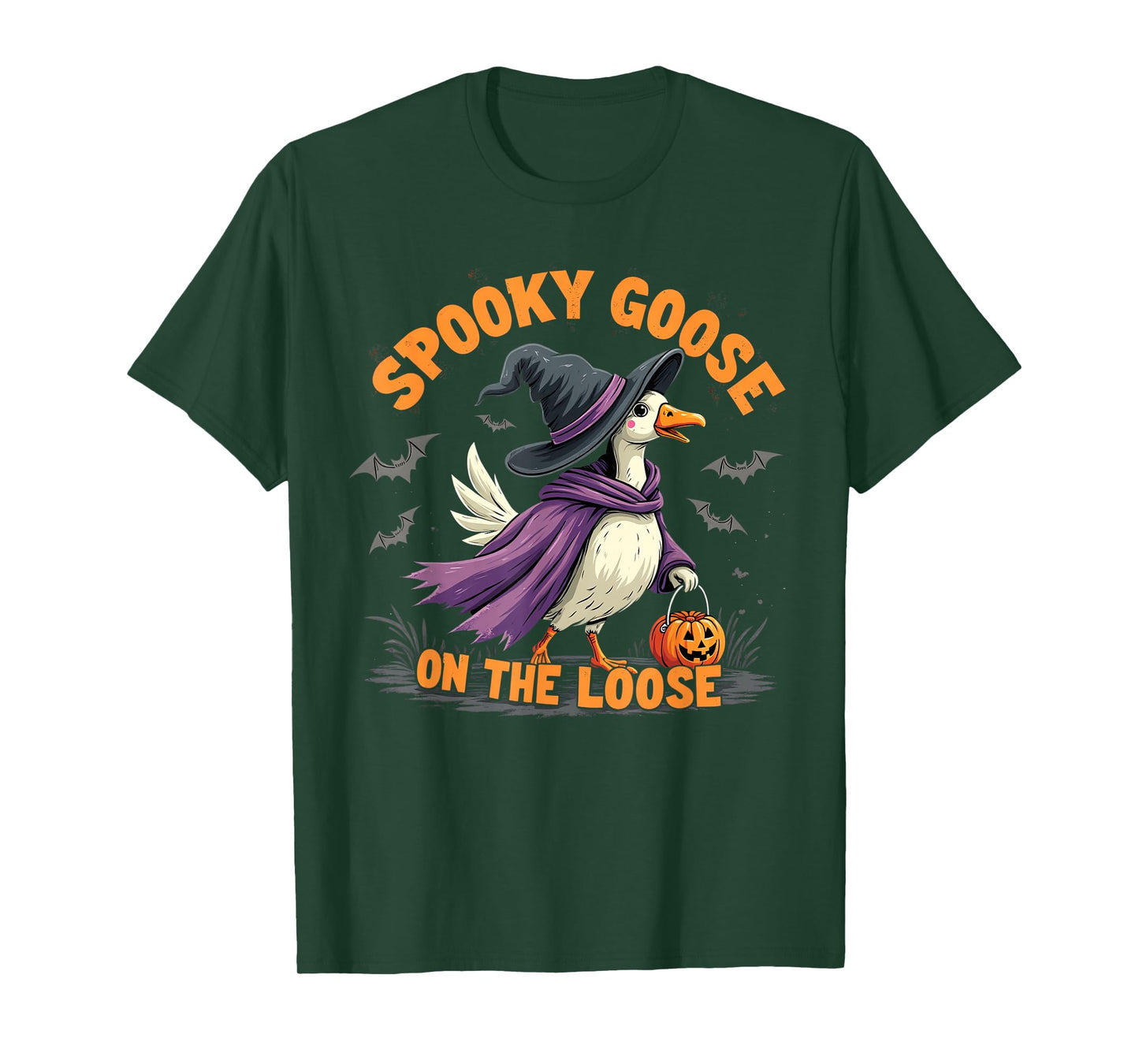 Spooky Goose on The Loose Halloween T-Shirt